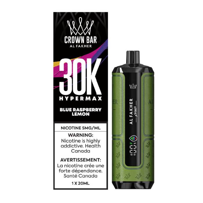 AL FAKHER CROWN BAR Hyper Max 30K Disposable Vape 30,000 Puffs Super Vape AL FAKHER CROWN BAR Hyper Max 30K Disposable Vape 30,000 Puffs Super Vape