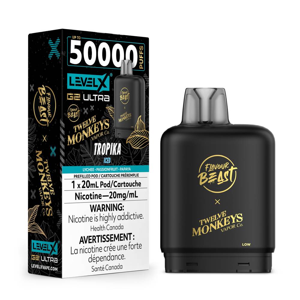 Flavour Beast x Twelve Monkeys Level X G2 Ultra 50K Pod - Tropika Iced