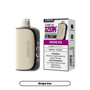 Orbito Lumo AI 120K Disposable Vape Grape Ice 10mg