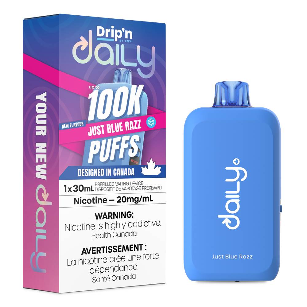 Drip'n Daily 100K Just Blue Razz Disposable Vape