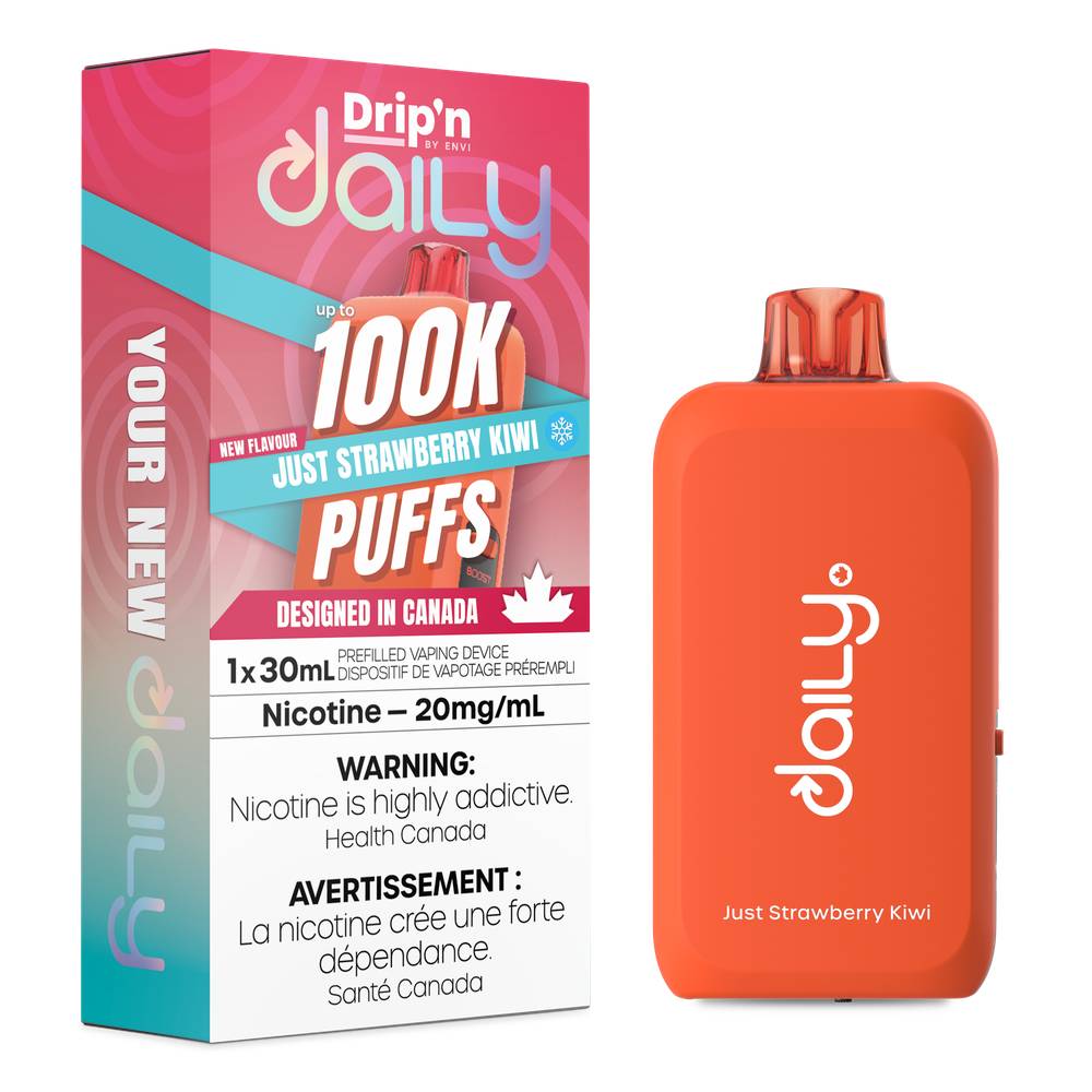 Drip'n Daily 100K Just Strawberry Kiwi Disposable Vape