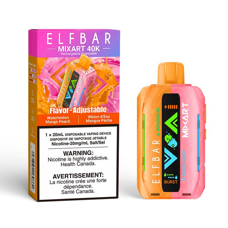ELF BAR Mixart 40K-Watermelon-Mango-Peach-WithBox