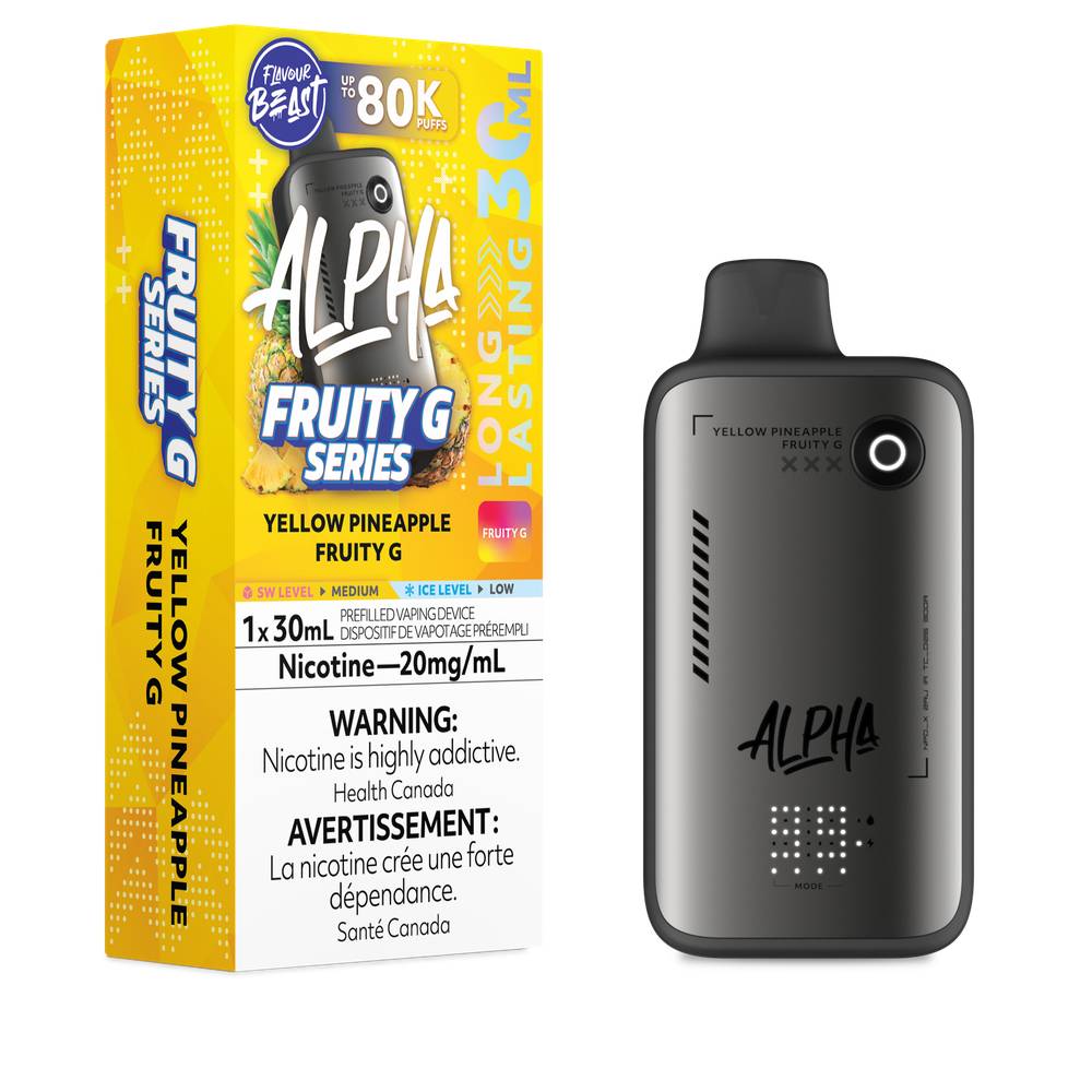 Flavour Beast Alpha 80K Disposable Vape Yellow Pineapple Fruity G