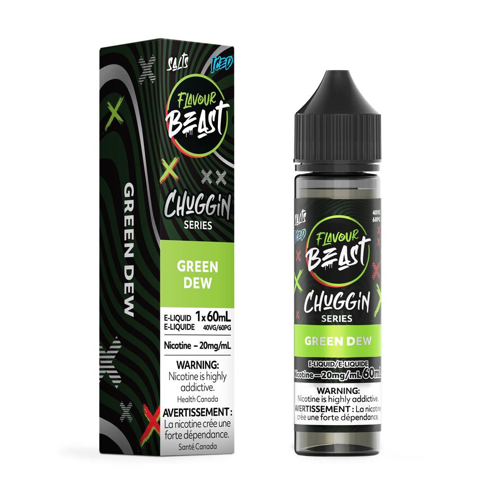 Flavour Beast E-Liquid Nicotine Salt 60mL 20mg Green Dew