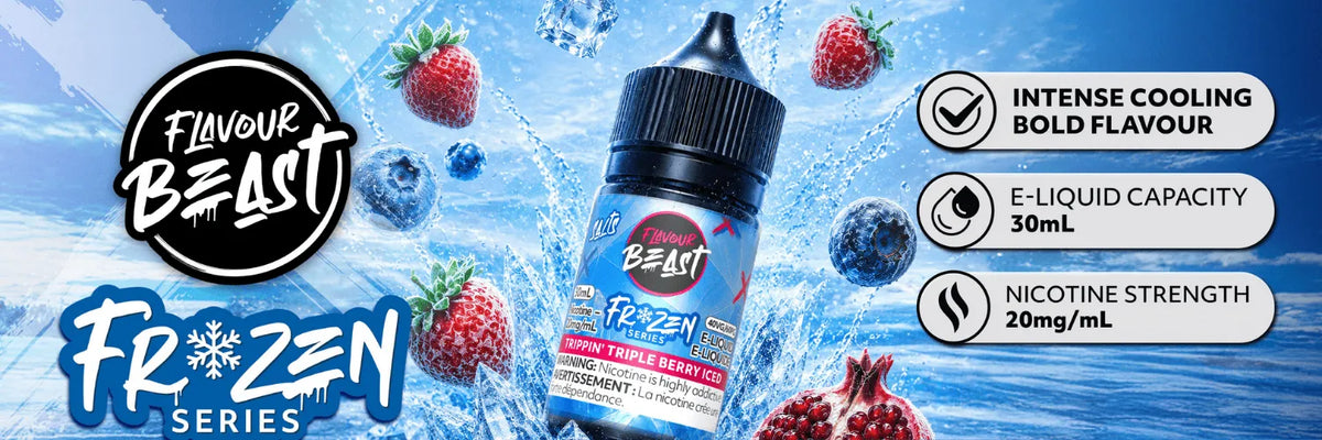 Flavour Beast Frozen Nicotine Salt E-Liquid 30mL New Release Banner