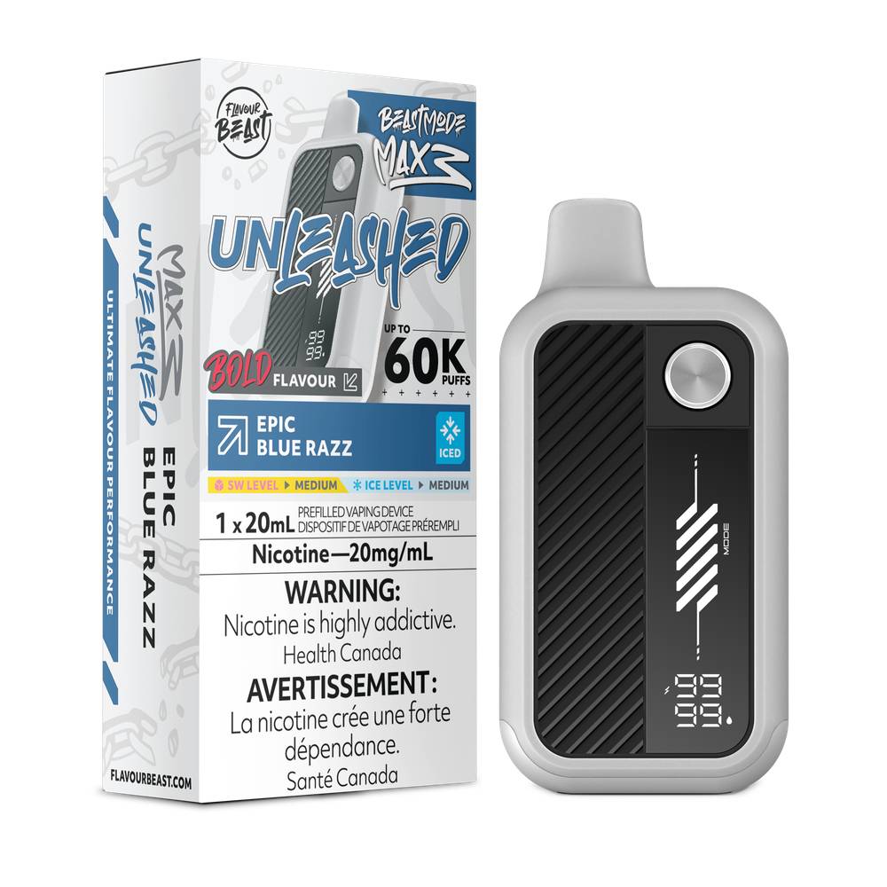 Flavour Beast UNLEASHED MAX 3 60K Disposable Vape - Epic Blue Razz