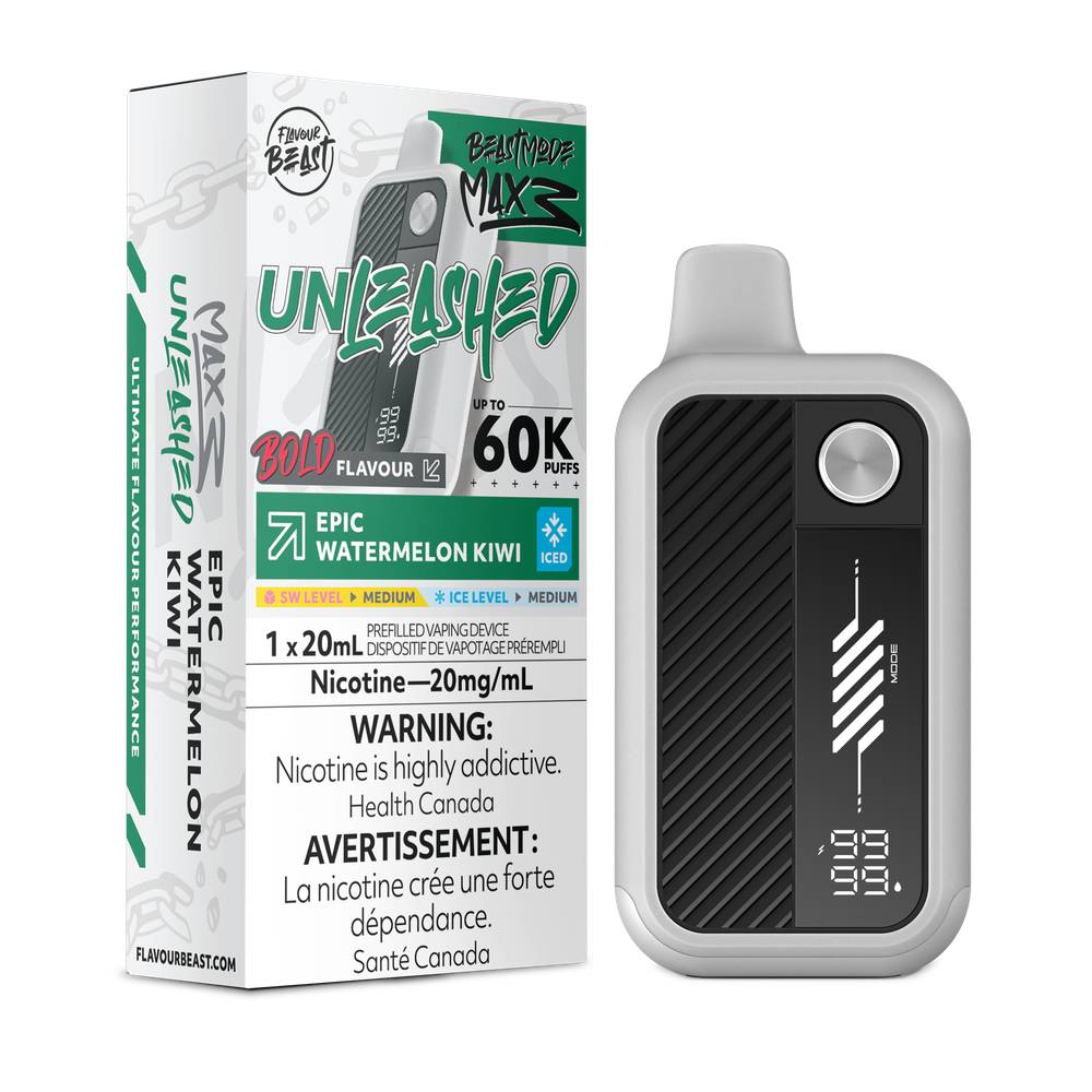 Flavour Beast UNLEASHED MAX 3 60K Disposable Vape - Epic Watermelon Kiwi
