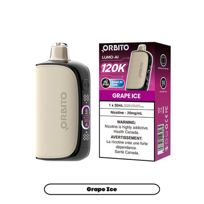 Orbito Lumo AI 120K Disposable Vape Grape Ice