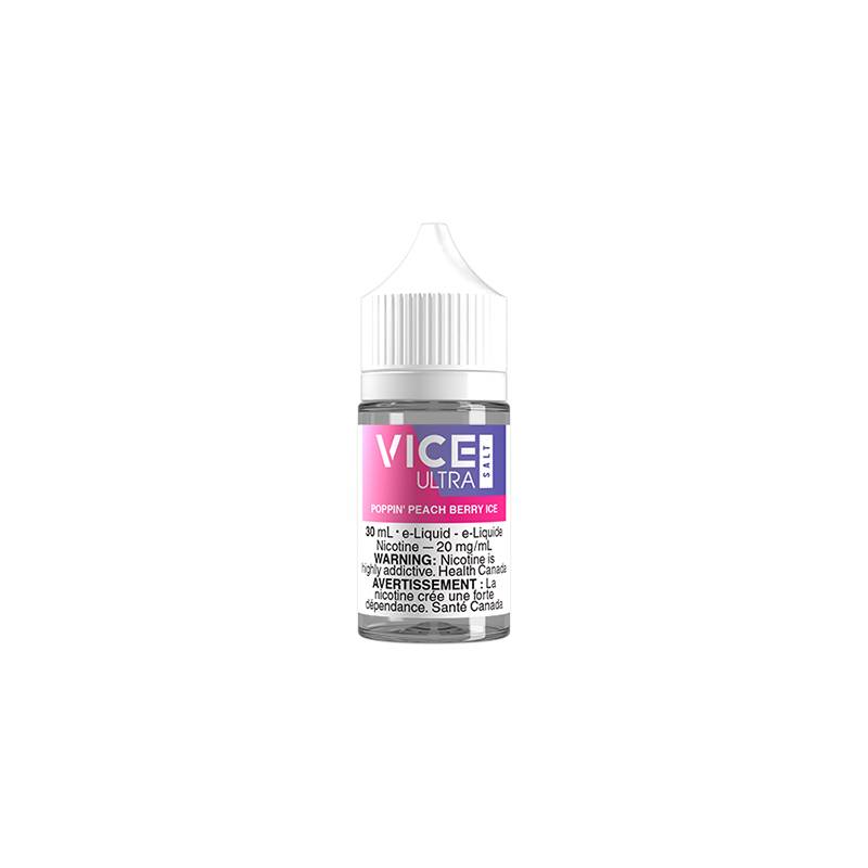 VICE Ultra Salt Nicotine Salt E-Liquid 30mL – Poppin‘ Peach Berry Ice