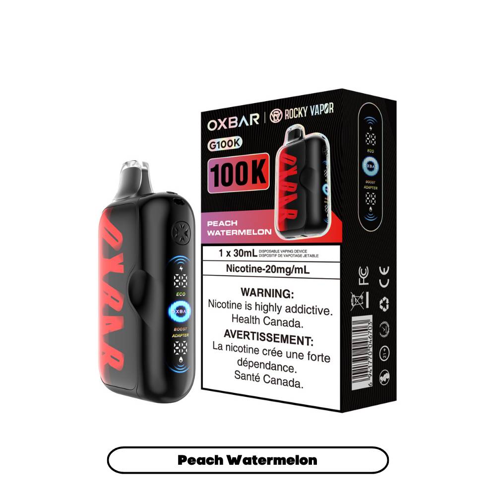 OXBAR Rocky Vapor G100K Disposable Vape Peach Watermelon