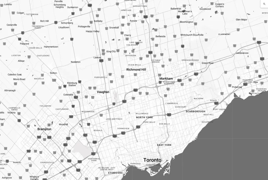 Same Day Vape Delivery Coverage Area in the Greater Toronto Area