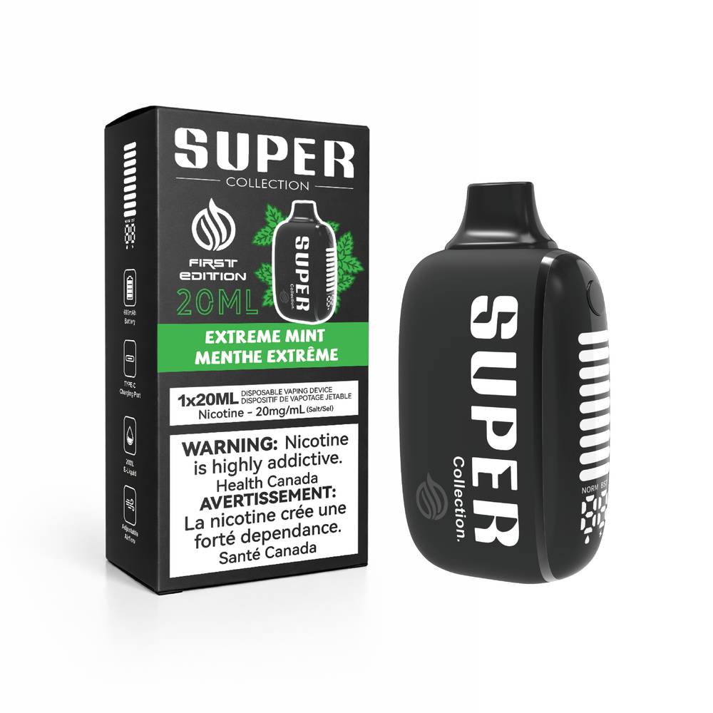 Super Collection S20 Disposable Vape 20K Puffs, 20 mL, Boost Mode Super Vape Super Collection S20 Disposable Vape 20K Puffs, 20 mL, Boost Mode Super Vape