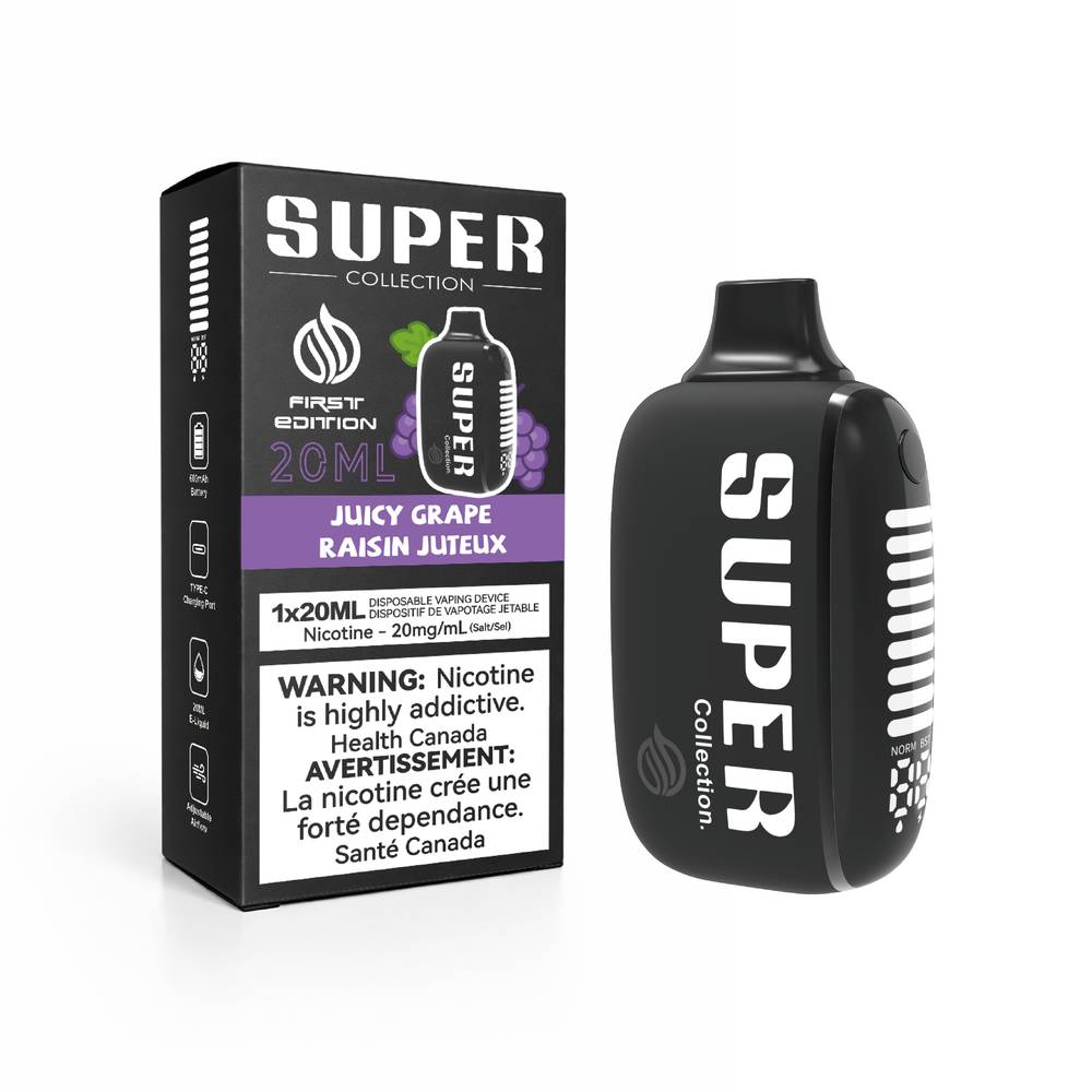 Super Collection S20 Disposable Vape 20K Puffs, 20 mL, Boost Mode Super Vape Super Collection S20 Disposable Vape 20K Puffs, 20 mL, Boost Mode Super Vape