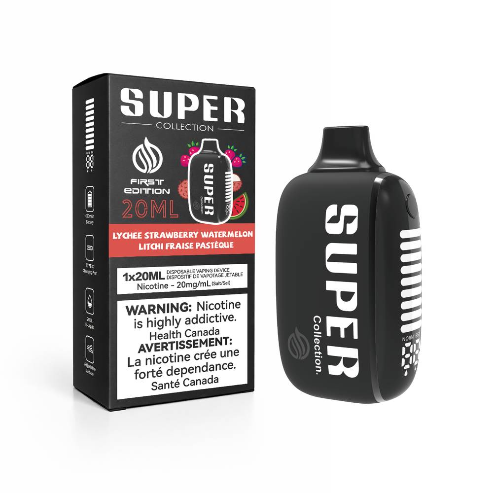 Super Collection S20 Disposable Vape 20K Puffs, 20 mL, Boost Mode Super Vape Super Collection S20 Disposable Vape 20K Puffs, 20 mL, Boost Mode Super Vape