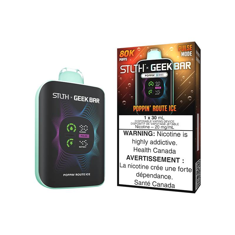 STLTH × Geek Bar 80K Puffs Disposable Vape – Poppin' Rute Ice