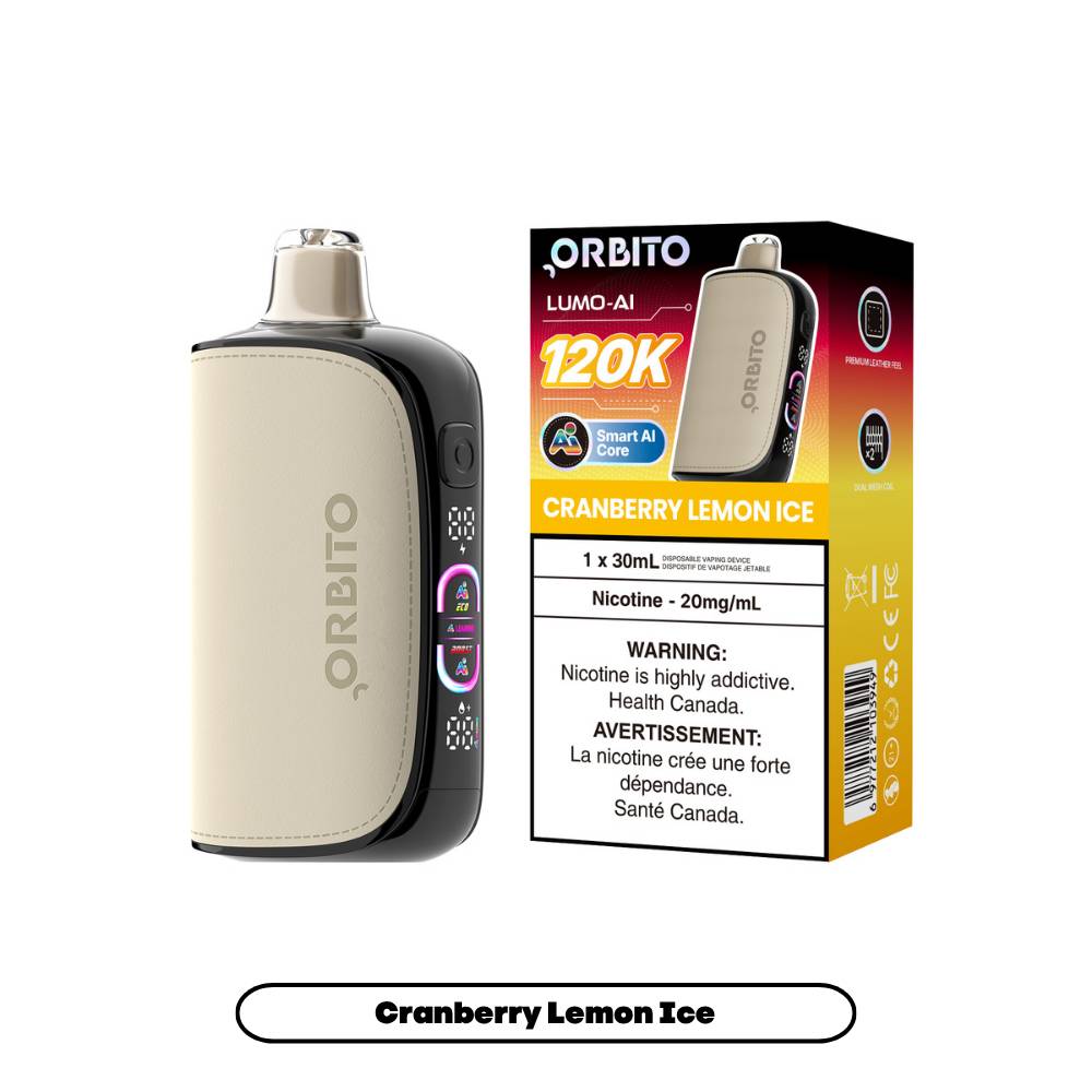 Orbito Lumo AI 120K Disposable Vape Cranberry Lemon Ice