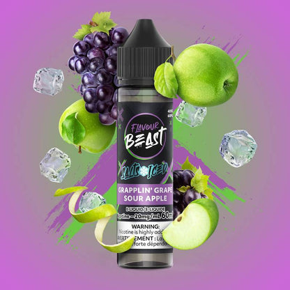 compressed_FlavourBeast-EL-60mL-JAN2025-COL-FruitRender-GrapplinGrapeSourApple