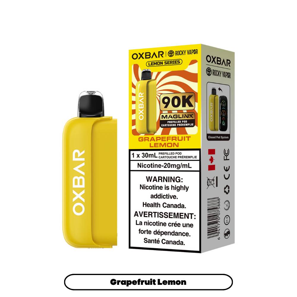 Rocky Vapor Oxbar Maglink 90K Prefilled Pod - Grapefruit Lemon