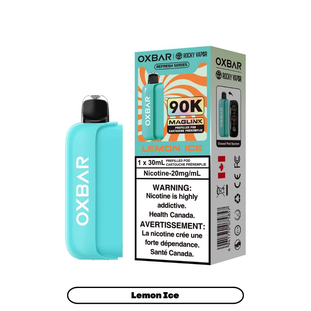 Rocky Vapor Oxbar Maglink 90K Prefilled Pod - Lemon Ice