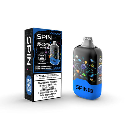 SPIN 60 000 Puffs Disposable Vape - PeachBlueRaspberry