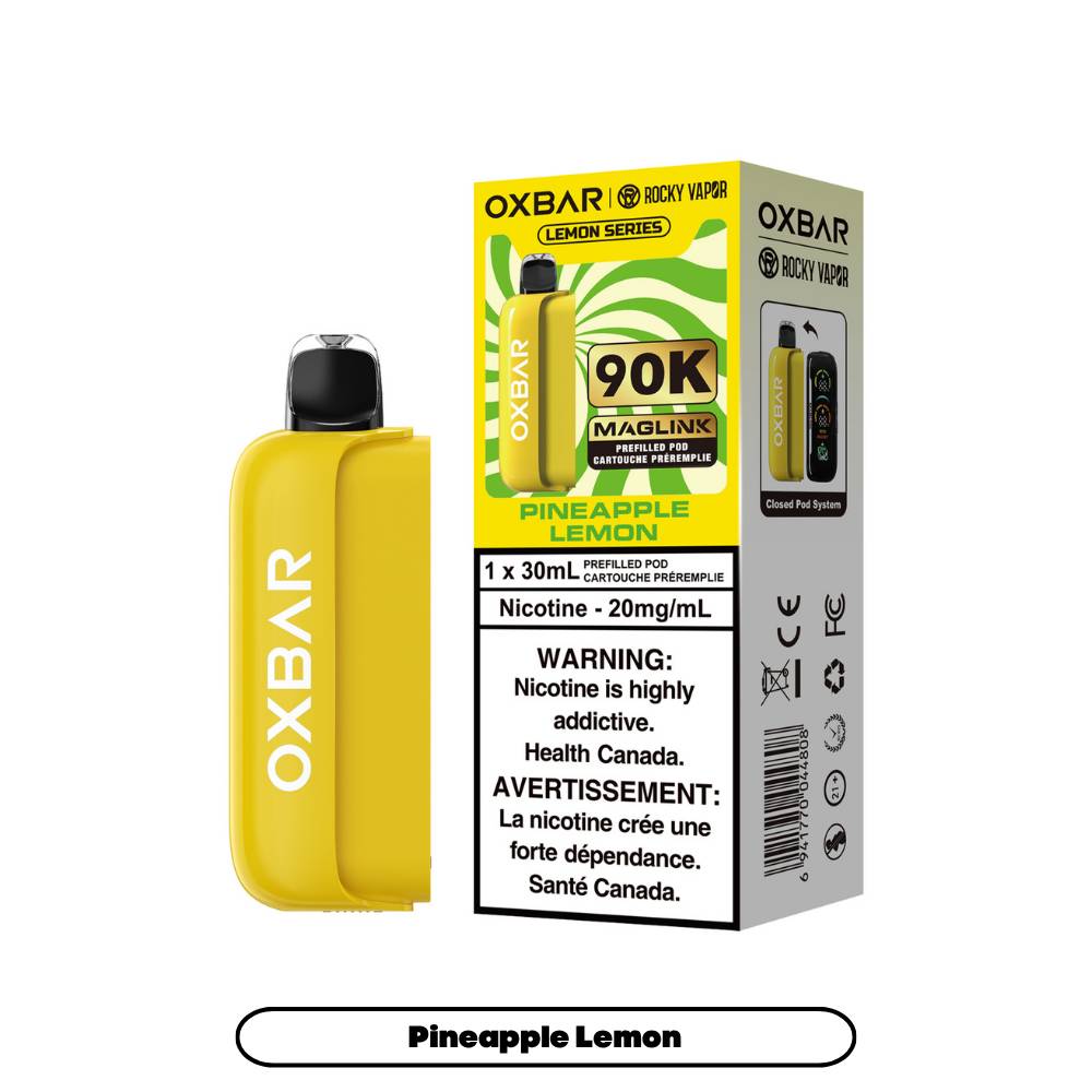 Rocky Vapor Oxbar Maglink 90K Prefilled Pod - Pineapple Lemon