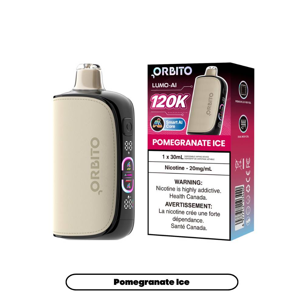 Orbito Lumo AI 120K Disposable Vape Pomegranate Ice