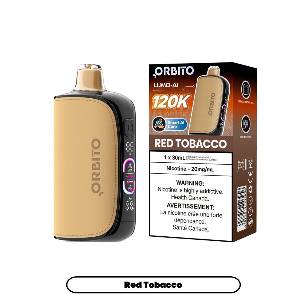 Orbito Lumo AI 120K Disposable Vape Red Tobacco