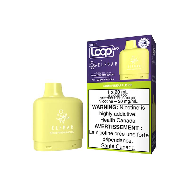 STLTH-LOOP-MAX-X-ELFBAR-POD-PACK-SOUR-PINEAPPLE-ICE