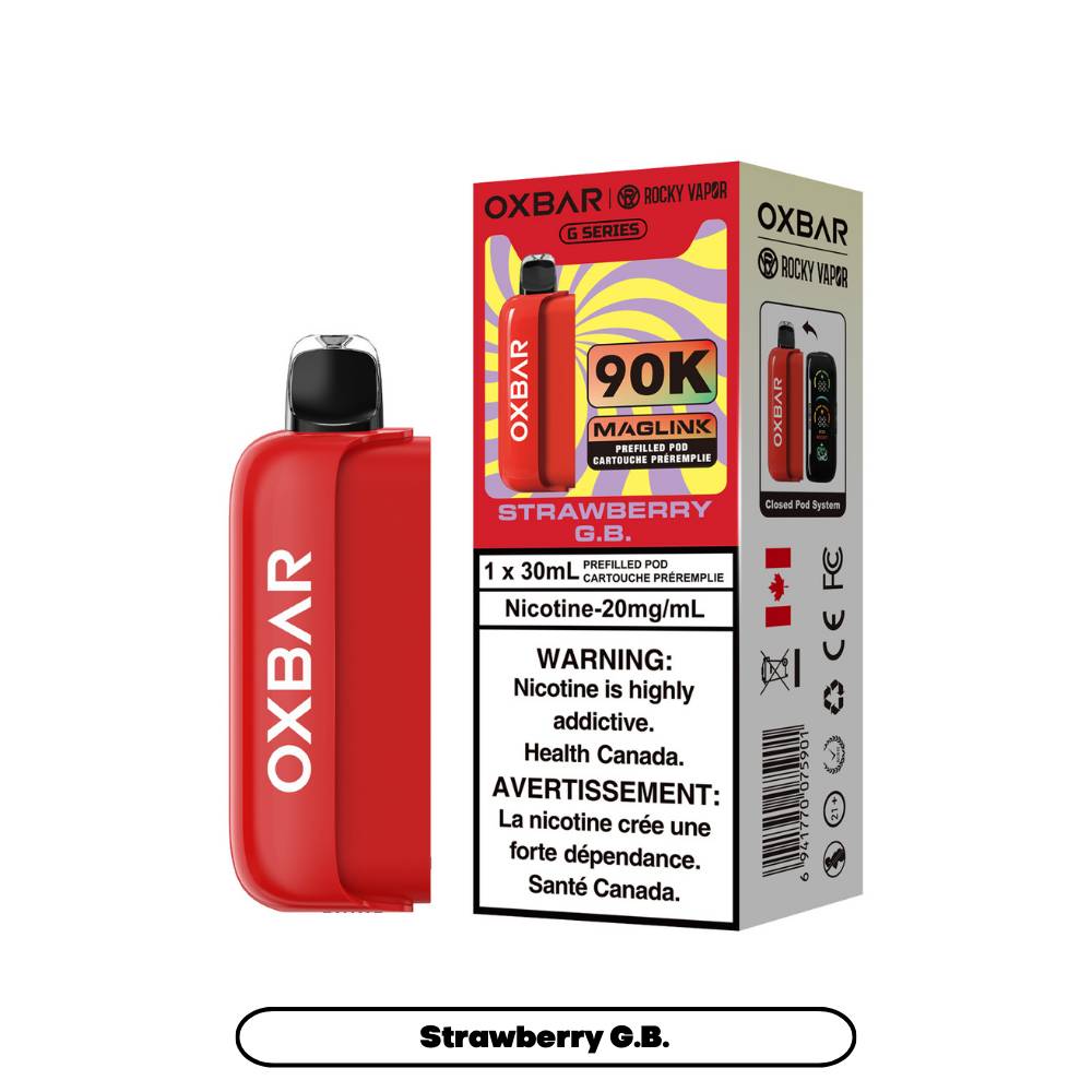 Rocky Vapor Oxbar Maglink 90K Prefilled Pod - Strawberry G.B.