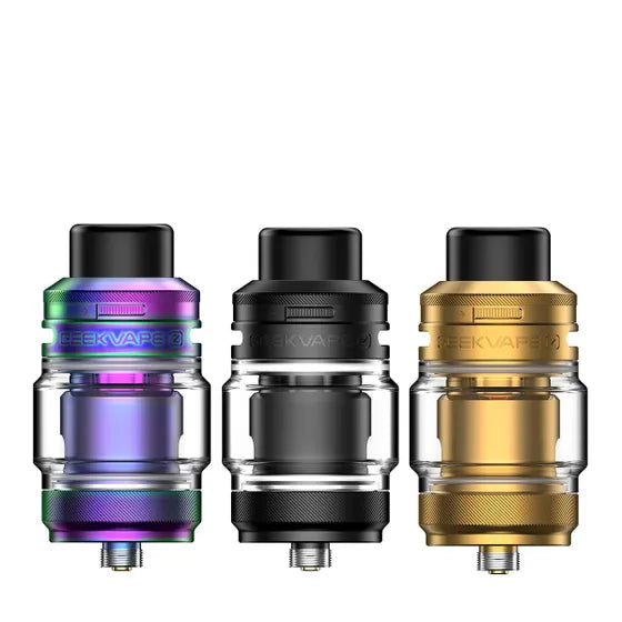 Geekvape Z Sub-ohm SE Tank [CRC] with 5.5mL e-liquid capacity, leak-resistant top airflow, child-resistant lock, and Z Series coil compatibility.