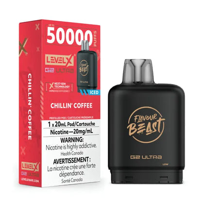 Flavour Beast LEVEL X G2 Ultra 50K Pod - Chillin' Coffee 20mg