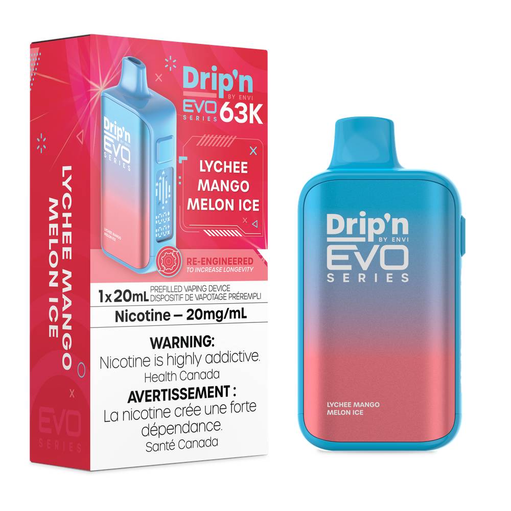 Drip'n EVO 63K Disposable Vape - Lychee Mango Melon Ice