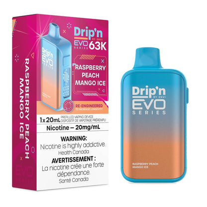 Drip'n EVO 63K Disposable Vape - Raspberry Peach Mango Ice