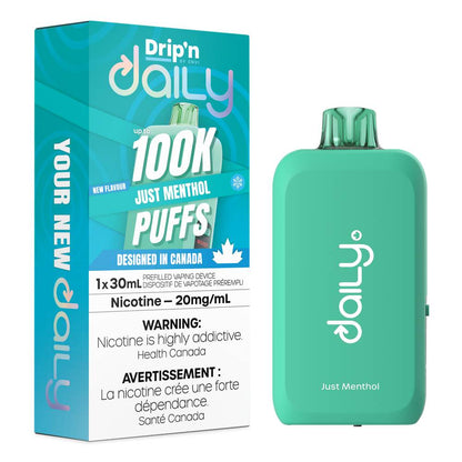 Drip'n Daily 100K Disposable Vape - Just Menthol