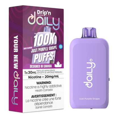 Drip'n Daily 100K Disposable Vape - Just Purple Grape
