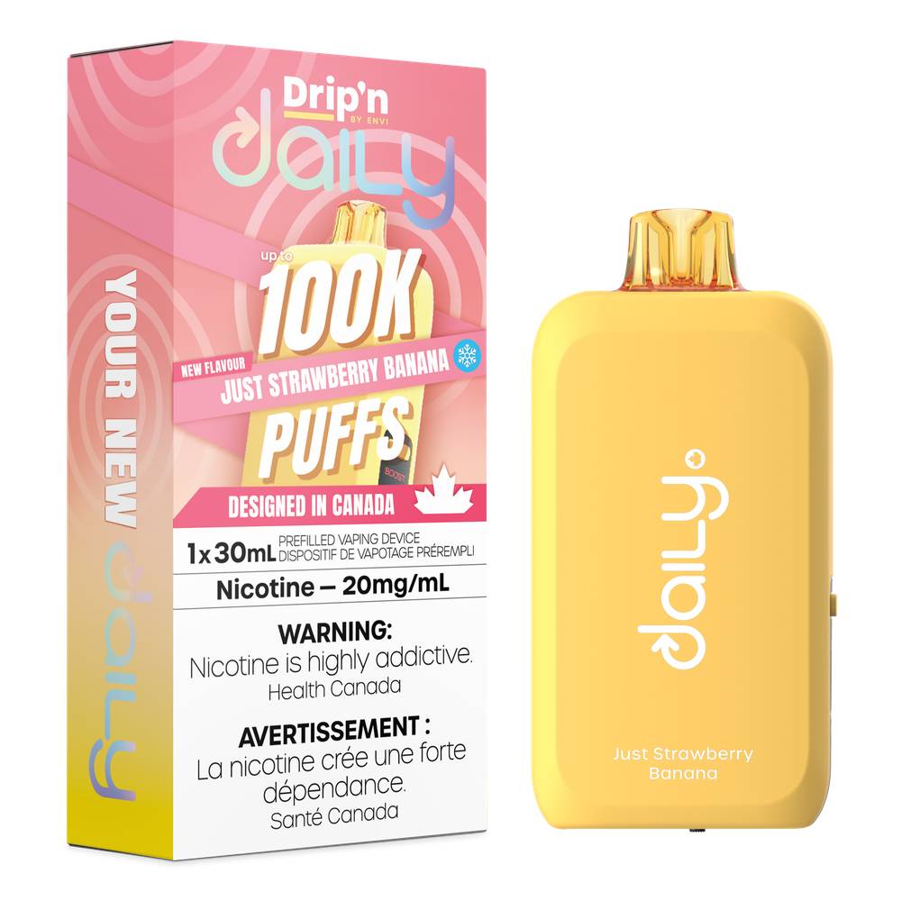 Drip'n Daily 100K Disposable Vape - Just Strawberry Banana