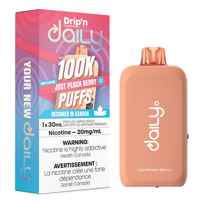 Drip'n Daily 100K Disposable Vape - Just Peach Berry