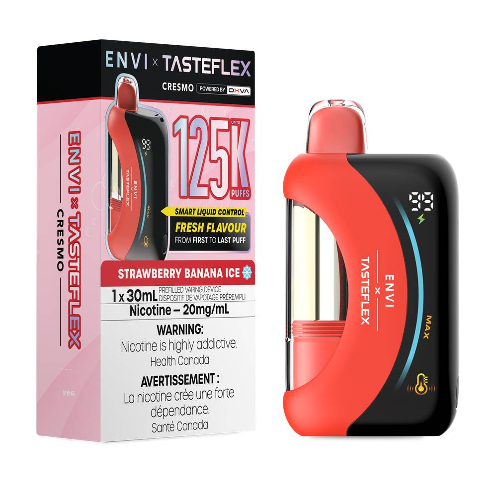 ENVI x OXVA TasteFlex 125K Disposable Vape - Strawberry Banana Ice