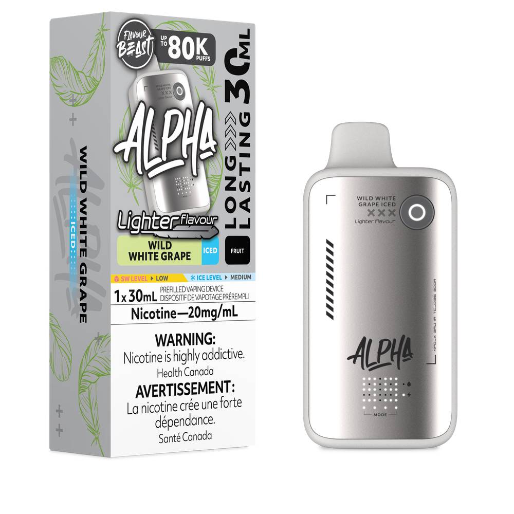Flavour Beast Alpha L.S. 80K Disposable Vape - Wild White Grape Iced