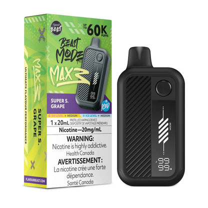 Flavour Beast Beast Mode MAX 3 60K Disposable Vape - Super S. Grape Iced