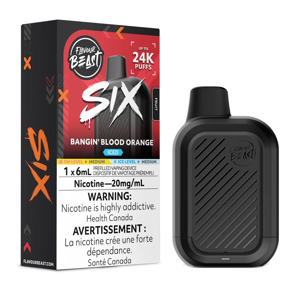 Flavour Beast SIX 24K Disposable Vape – Bangin' Blood Orange