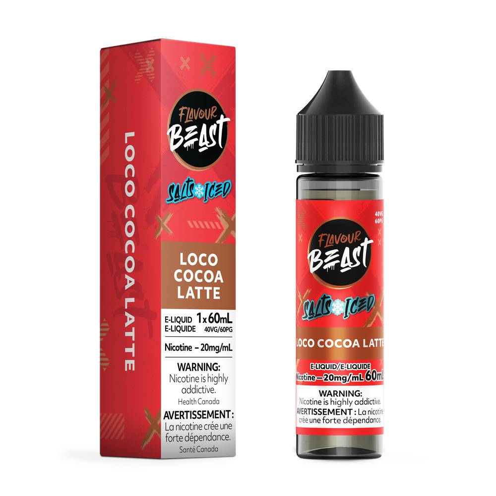 Flavour Beast Salt E-Liquid 60mL 20mg Bottle - Loco Cocoa Latte Iced
