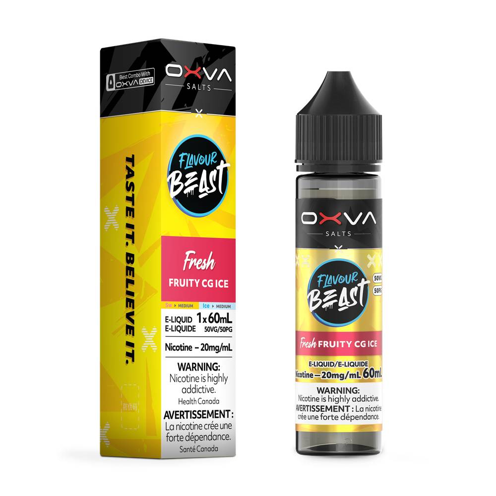 Flavour Beast x OXVA E-Liquid 60mL 20mg – Fresh Fruity CG Ice