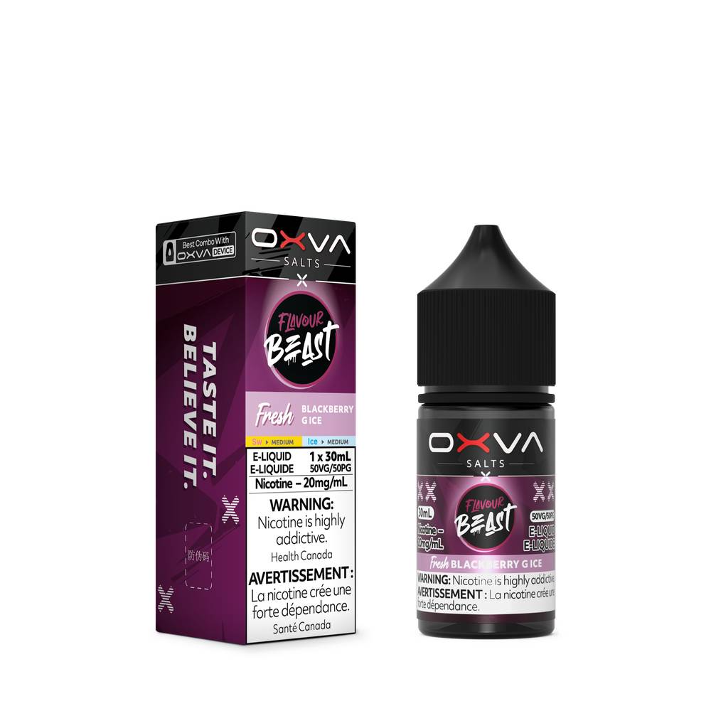 Flavour Beast x OXVA Nicotine Salt E-Liquid - Fresh Blackberry G Ice