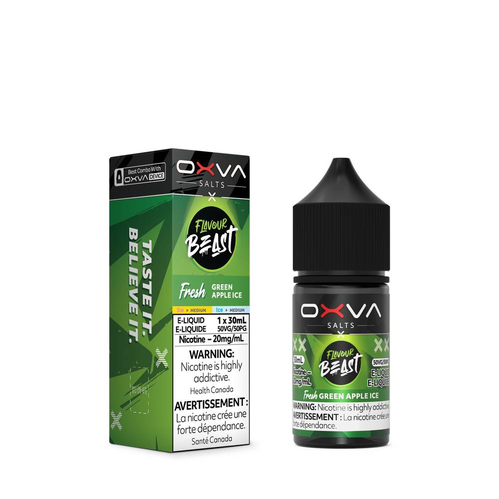 Flavour Beast x OXVA Nicotine Salt E-Liquid - Fresh Green Apple Ice