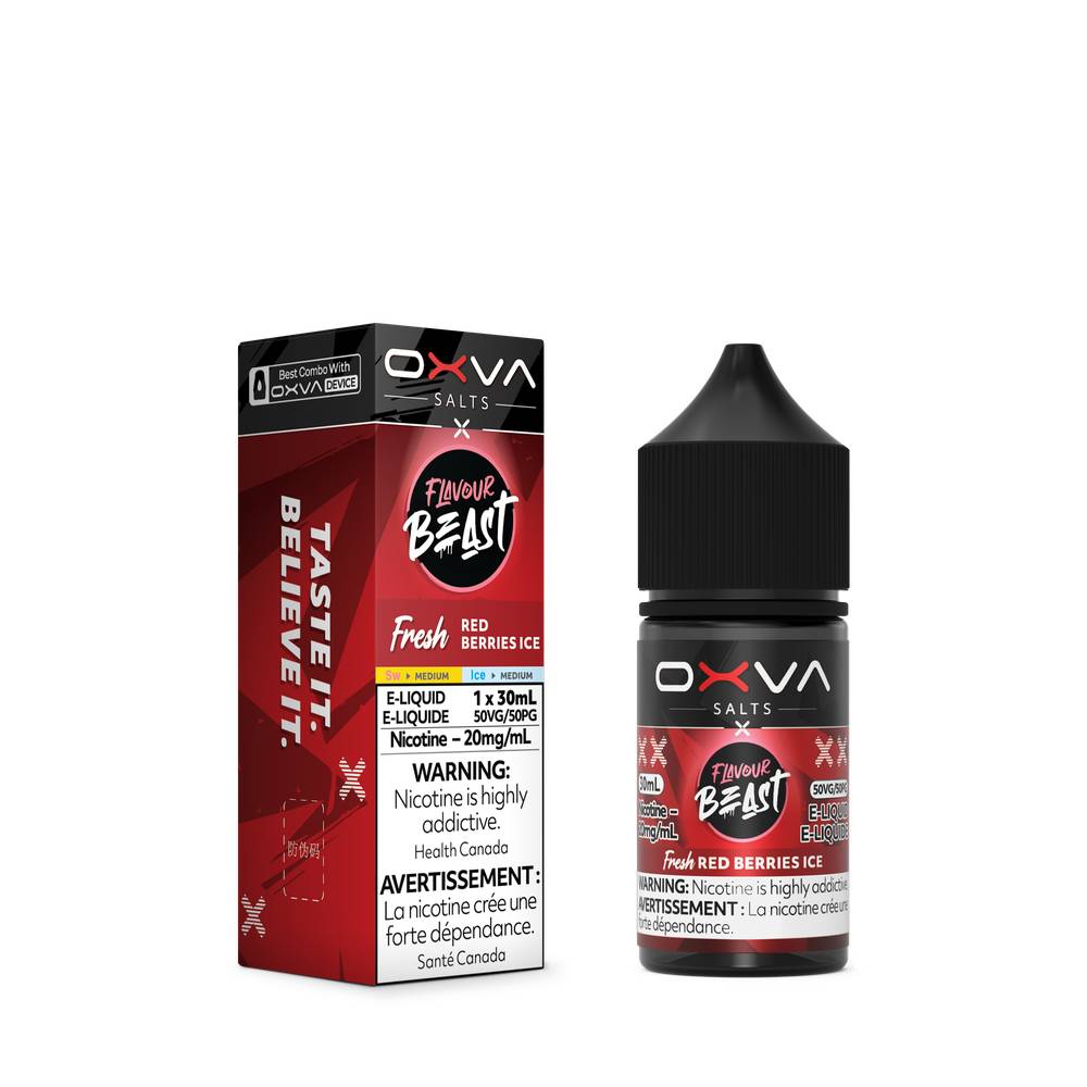 Flavour Beast x OXVA Nicotine Salt E-Liquid - Fresh Red Berries Ice