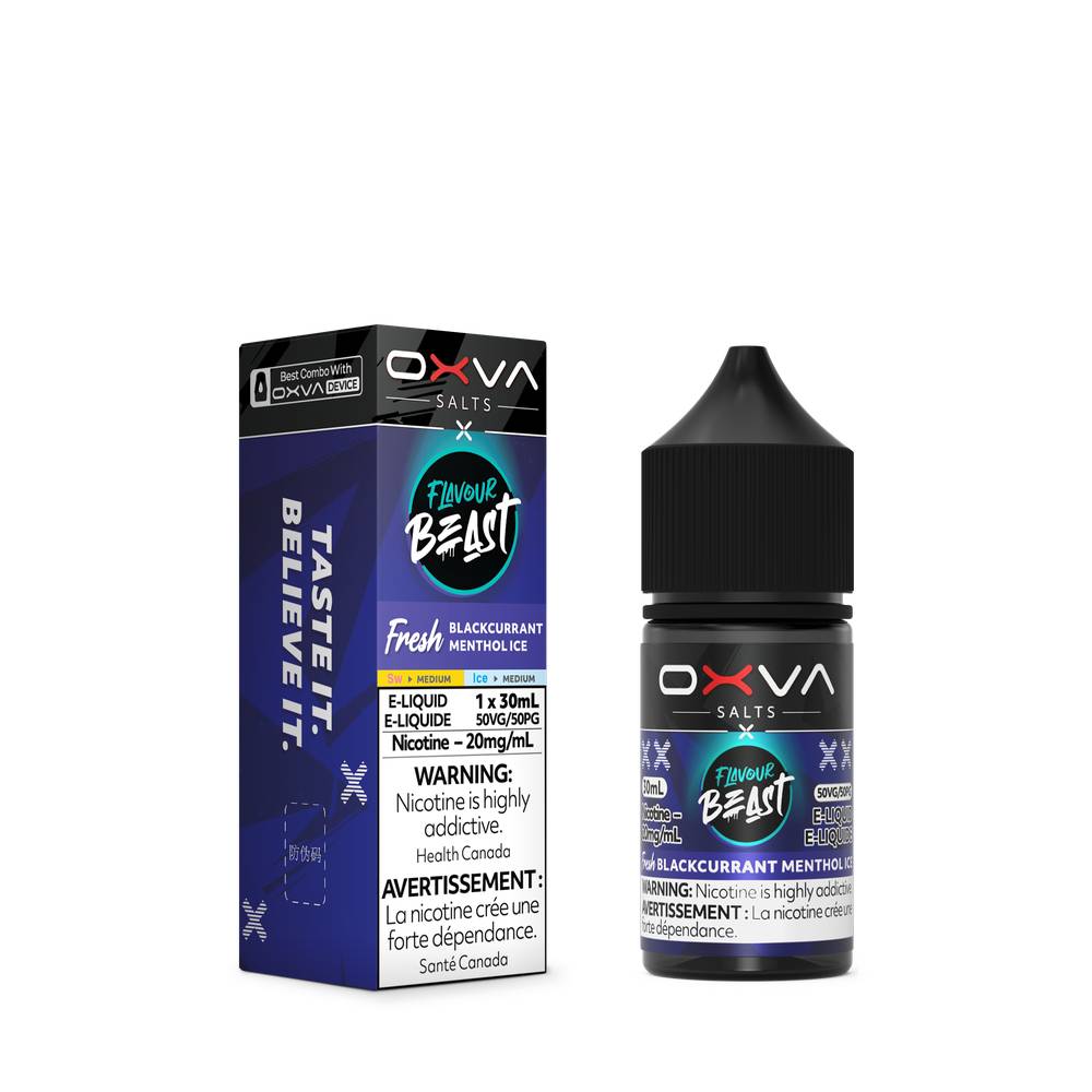 Flavour Beast x OXVA Nicotine Salt E-Liquid - Blackcurrant Menthol Ice
