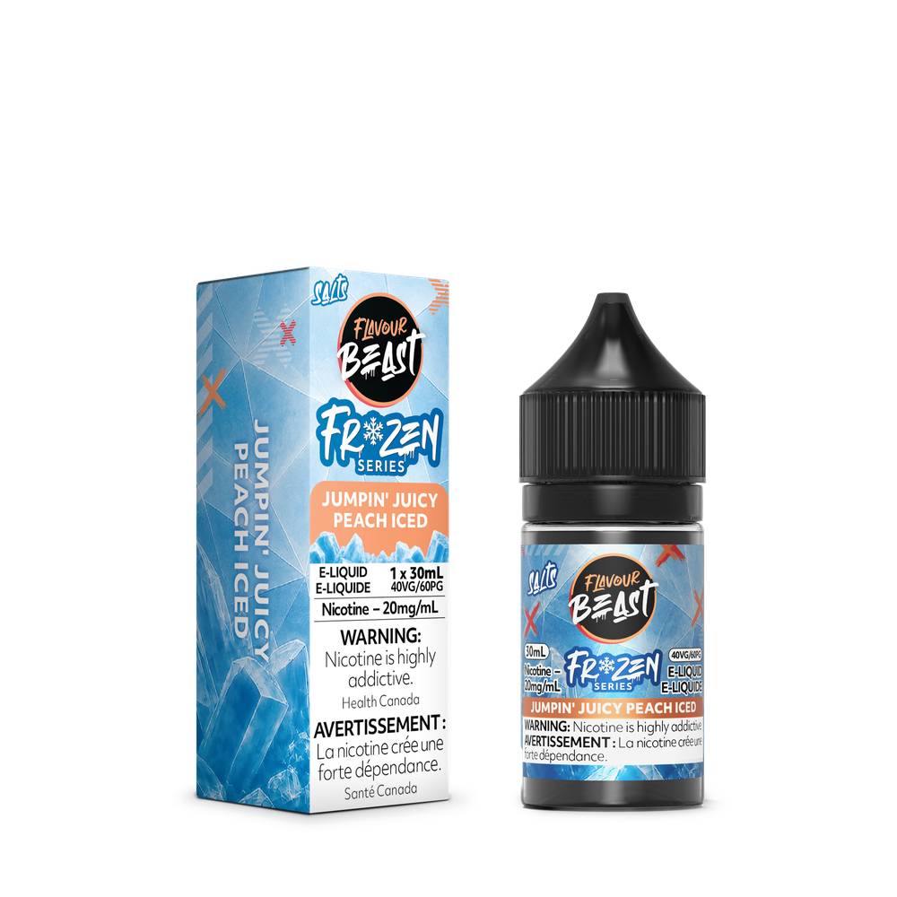Flavour Beast Frozen Series Nicotine Salt E-Liquid - Jumpin' Juicy Peach Iced