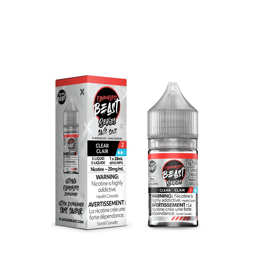 Flavourless Beast Clear 2 Nicotine Salt E-Liquid 20mg 28mL
