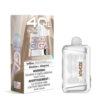 KRAZE GIGA 40ML 150K Disposable Vape – Coconut Ice